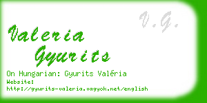 valeria gyurits business card